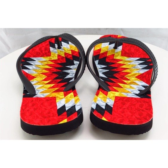 Sublimation Size Medium M Multicolor‎ Flip Flop Synthetic Men Shoes - Picture 6 of 9